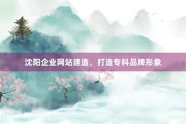 沈阳企业网站建造，打造专科品牌形象