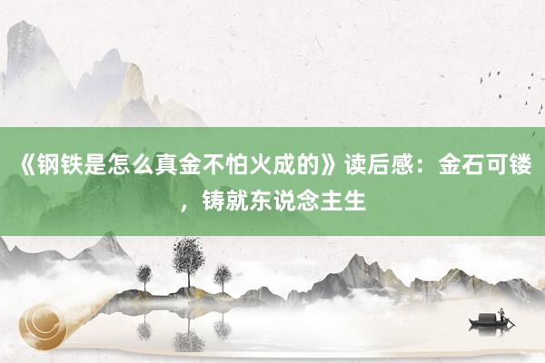 《钢铁是怎么真金不怕火成的》读后感：金石可镂，铸就东说念主生
